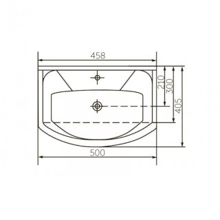 Умывальник мебельный Runo Rosa Элеганс 50 (УТ000001012)