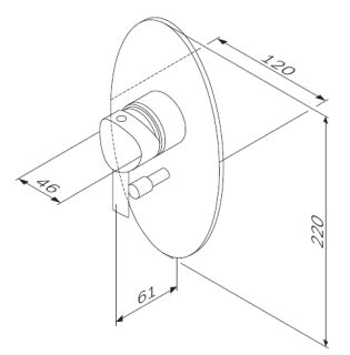 Смеситель Am.Pm Awe F1585000 для душа встраиваемый