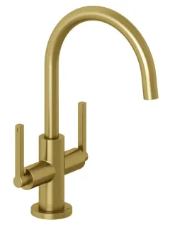 Смеситель для раковины Kludi Nova Fonte Puristic 20118N015 брашированное золото