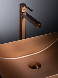 Раковина AltroBagno Futuro 001015 RaSp из нержавеющей стали медь матовая