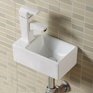 Подвесная раковина Melana A311R-803 31см правая белый