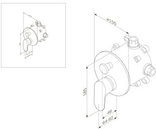 Смеситель Am.pm Like F8085000 для душа