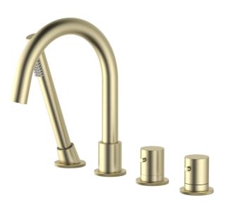 Смеситель на борт ванны Timo Saona 2330/17Y с термостатом золото матовое