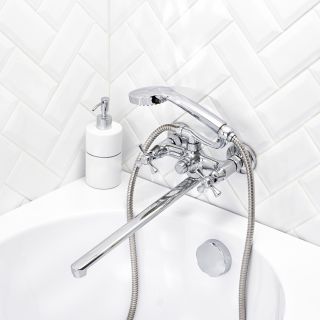 Смеситель для ванны с душем РМС SL65-140EK хром