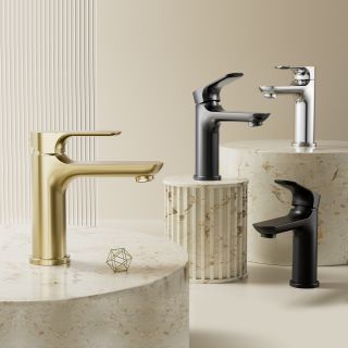 Смеситель для раковины Raglo R03.10.03 золотой сатин