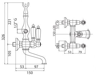 Смеситель на борт ванны CEZARES FIRST-PBV-01-M хром