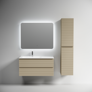 Тумба подвесная под раковину Sancos Folk FL100LCP левая 100 см капучино