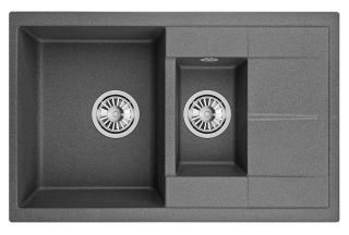 Мойка кухонная Granula 7802, ГРАФИТ