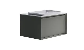 Тумба с раковиной Astra-Form Фрейм 4631177713828 80 см серый матовый