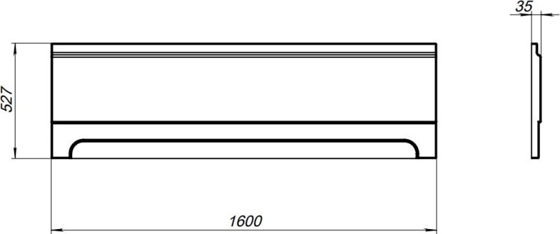 Фронтальная панель для ванны Aquanet L160 H53 К 262976 160 см