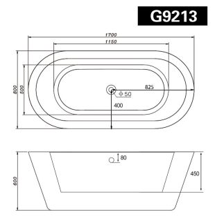 Акриловая ванна ABBER AB9213