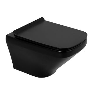 Подвесной унитаз BelBagno Sela чёрный матовый BB3201CHR-MB