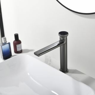 Смеситель для раковины Black&White Gravity 7307GM оружейная сталь