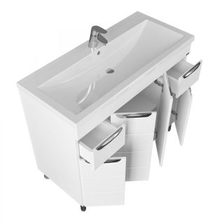 Напольная тумба под раковину Санта Родос 206016 100 см белый