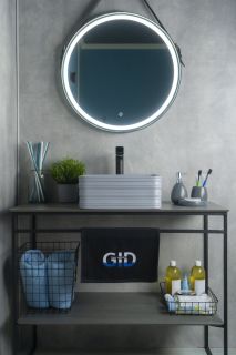 Раковина Gid Gm965 53338 накладная серая матовая 38.5x38.5x13.5