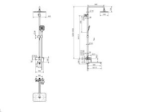 Душевая стойка Aquatek Ника AQ2840BGM оружейная сталь