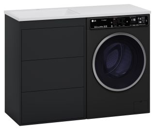 Напольная тумба под раковину Brevita Grafit GRA-01060-013Я под стиральную машину 60см графит