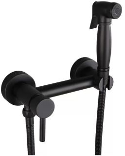 Смеситель с гигиеническим душем Grocenberg GB103N Черный матовый