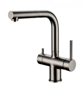 Смеситель для кухни под фильтр с выдвижным изливом GROCENBERG GB4097BG (Kerox Венгрия) Графит