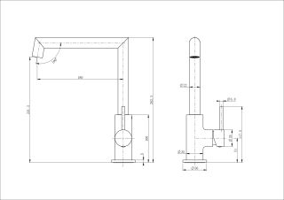 Смеситель для кухни Wonzon & Woghand WW-L1005-CR хром