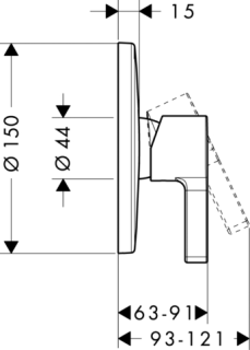 Смеситель для душа Hansgrohe Metris 31665000S хром