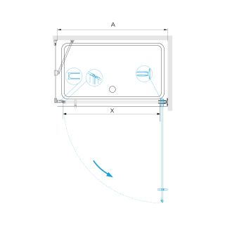 Душевой уголок RGW HO-045B (HO-011B + Z-050-2B + O-204B) 350604569-014 60x90см чёрный