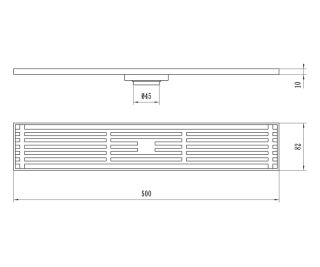 Душевой лоток Bronze de Luxe 80521B, черный