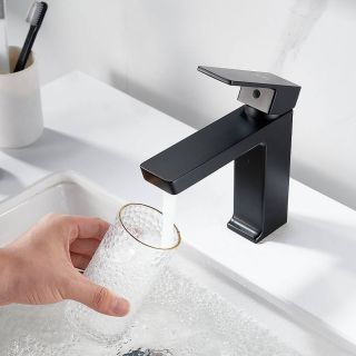 Смеситель для раковины Rose R1801H-1 чёрный матовый