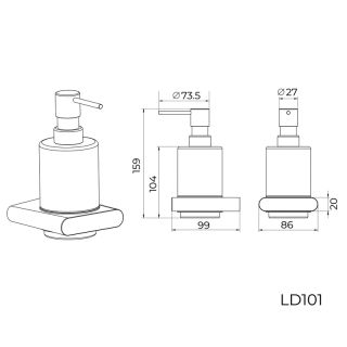 Дозатор жидкого мыла Knotlor LD101C, хром