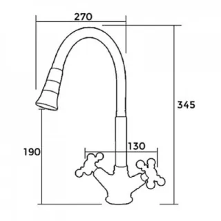 Смеситель для кухни Gappo G4089-4 бронза