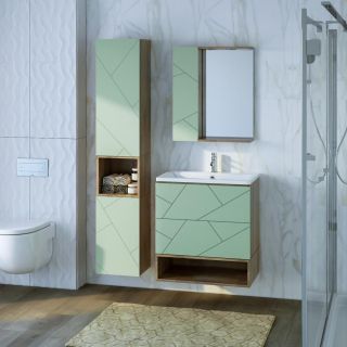 Шкаф навесной Бриклаер Кристалл 4627125416965 35 см фисташковый