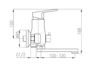 Смеситель для ванны Rav Slezak  SAZAVA SA051.5 хром