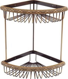 Полка угловая двойная Zorg Antic AZR U-4 BR бронза