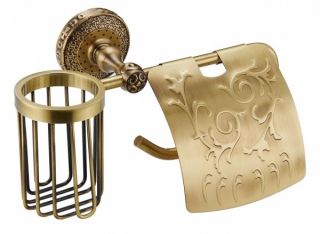 Держатель освежителя воздуха и  туалетной бумаги Zorg Antic AZR 20 BR бронза