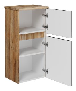 Подвесной шкаф Misty Ива 40см универсальный графит/дуб Вотан