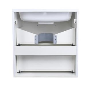 Тумба подвесная под раковину Style Line "Каре 60" СС-00002268  (2 ящ.) Люкс белая, PLUS