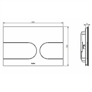 Клавиша смыва Toto Neorest MB175M#SS нержавеющая сталь