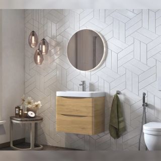 Тумба под раковину подвесная Velvex Clay tp.CLA.9595.60.2Y дуб верона, 60 см