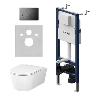 Комплект унитаза с инсталляцией AM.PM Func IS90138.8F1701 сиденье микролифт