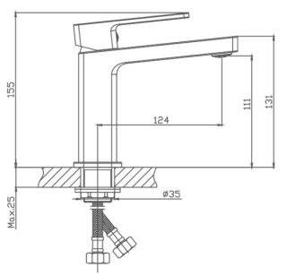 Смеситель для раковины Haiba HB10615-7 чёрный матовый