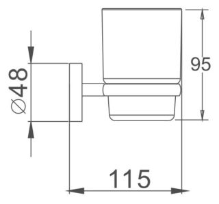 Стакан для ванной комнаты Haiba HB1706 хром