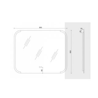 Зеркало Maretti Florenza FL148065P14EL 80x65 см