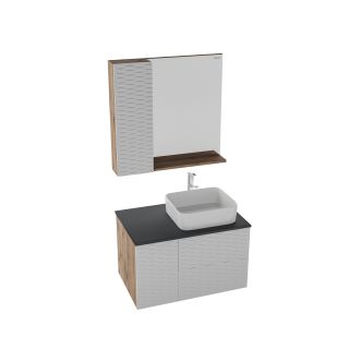 Тумба под раковину Grossman Альба 108011 80см веллингтон/белый