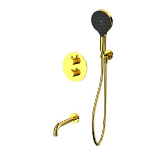 Термостатический смеситель для ванны и душа WHITECROSS Y YSET10TOPGL золото