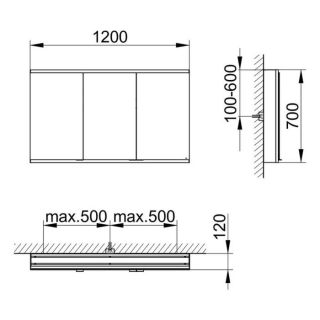 Зеркальный шкаф Keuco Royal Modular 800301120000000 120 см