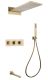 Душевая система ABBER Daheim AF8253G с термостатом золото матовое