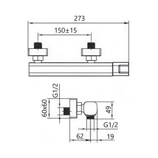 Смеситель для душа Maretti Lorenza LR35R842, хром