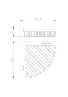 Полка для ванной Wonzon & Woghand Polo WW-8944-BN брашированный никель