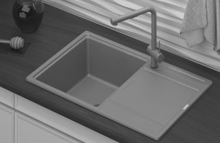 Мойка кухонная Point Лаура PN3005GR 78 см графит