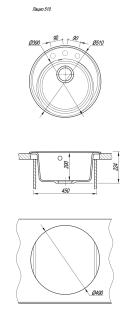 Кухонная мойка Florentina Лацио 510 антрацит
